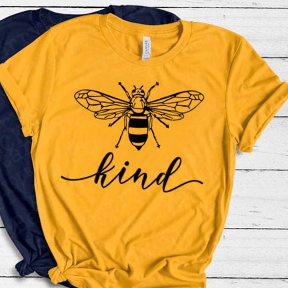 Bella Canvas Tops - Bee Kind - Gold T-shirt, Graphic Tee